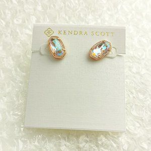 KENDRA SCOTT Ellie Dichroic Rose Gold Earrings